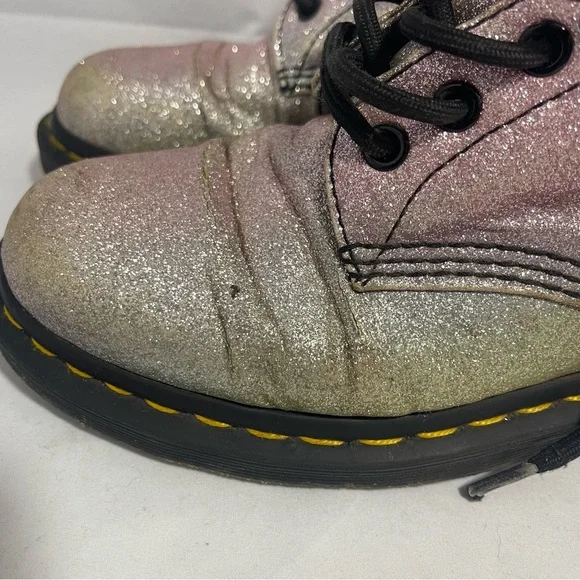 Dr. Martens | Pascal Rainbow Glitter Shimmer boots womens size 7 - Picture 7 of 10